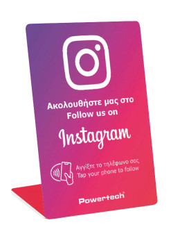 POWERTECH NFC επιτραπέζιο stand Follow us on Instagram PT-1405