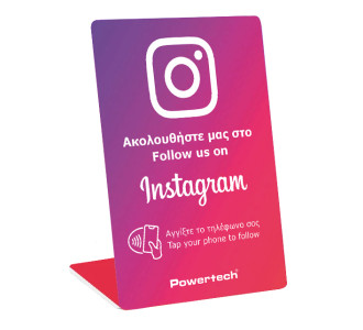 POWERTECH NFC επιτραπέζιο stand Follow us on Instagram PT-1405