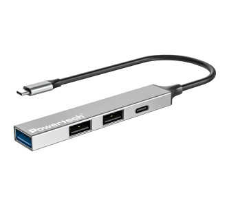 POWERTECH USB hub PT-1412, 4x θυρών, USB 3.2, 5Gbps, USB-C σύνδεση, γκρι POWERTECH USB hub PT-1412, 4x θυρών, USB 3.2, 5Gbps, USB-C σύνδεση, γκρι
