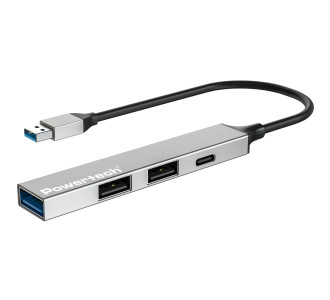 POWERTECH USB hub PT-1413, 4x θυρών, USB 3.2, 5Gbps, USB σύνδεση, γκρι POWERTECH USB hub PT-1413, 4x θυρών, USB 3.2, 5Gbps, USB σύνδεση, γκρι