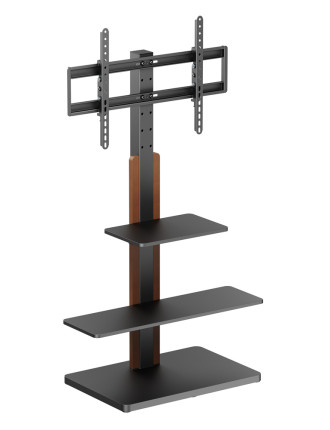 POWERTECH βάση τηλεόρασης δαπέδου PT-1422, 32-75", έως 40kg, με ράφια