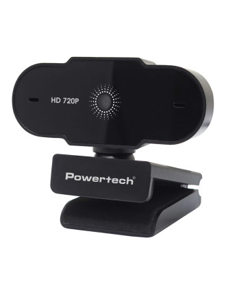 POWERTECH web camera PT-1426, 0.9MP, 720p HD, fixed εστίαση, 1.5m, μαύρη