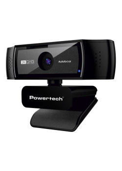POWERTECH web camera PT-1428, 5MP, 2K QHD, αυτόματη εστίαση, 1.5m, μαύρη