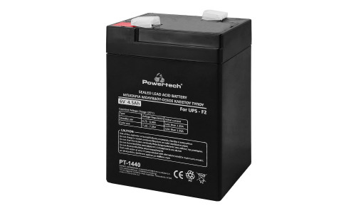 POWERTECH μπαταρία μολύβδου PT-1440 για UPS, 6V 4.5Ah, F2