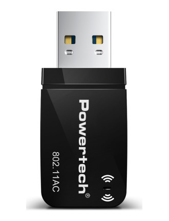 POWERTECH ασύρματος USB αντάπτορας δικτύου PT-1450, 1300Mbps dual band WiFi