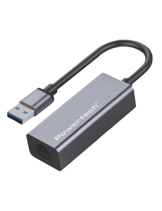 POWERTECH αντάπτορας δικτύου PT-1454, USB, 1000Mbps Ethernet, γκρι