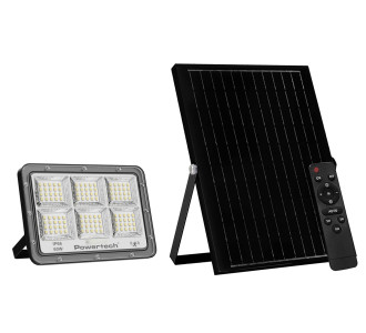 POWERTECH LED ηλιακός προβολέας PT-1456 με τηλεχειριστήριο, αισθητήρας κίνησης, 60W, 4000K, 750lm, IP66