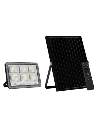 POWERTECH LED ηλιακός προβολέας PT-1457 με τηλεχειριστήριο, αισθητήρας κίνησης, 120W, 4000K, 1500lm, IP66