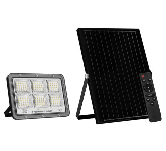 POWERTECH LED ηλιακός προβολέας PT-1458 με τηλεχειριστήριο, αισθητήρας κίνησης, 180W, 4000K, 2000lm, IP66