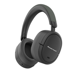 POWERTECH headphones PT-1462, ενσύρματα & ασύρματα, ANC & ENC, 40mm, 300mAh, μαύρα