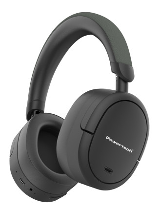 POWERTECH headphones PT-1462, ενσύρματα & ασύρματα, ANC & ENC, 40mm, 300mAh, μαύρα