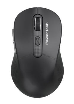 POWERTECH ασύρματο ποντίκι PT-1466, USB δέκτης, έως 1600DPI, μαύρο
