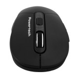 POWERTECH ασύρματο ποντίκι PT-1466, USB δέκτης, έως 1600DPI, μαύρο