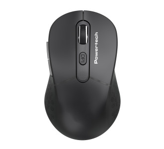 POWERTECH ασύρματο ποντίκι PT-1466, USB δέκτης, έως 1600DPI, μαύρο