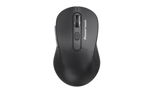 POWERTECH ασύρματο ποντίκι PT-1466, USB δέκτης, έως 1600DPI, μαύρο