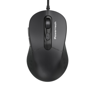 POWERTECH ενσύρματο ποντίκι PT-1467, οπτικό, έως 1600DPI, μαύρο