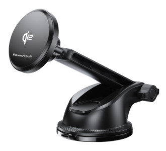 POWERTECH ασύρματος φορτιστής & βάση smartphone αυτοκινήτου PT-1492, Qi2, 15W, μαύρος POWERTECH ασύρματος φορτιστής & βάση smartphone αυτοκινήτου PT-1492, Qi2, 15W, μαύρος