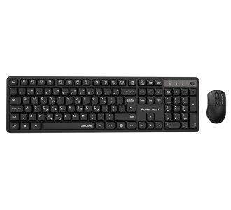 POWERTECH set ασύρματο ποντίκι & πληκτρολόγιο PT-1541, 2.4GHz, αθόρυβο, μαύρο