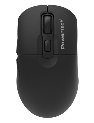 POWERTECH ασύρματο ποντίκι PT-1543, 2.4GHz & Bluetooth, έως 2400DPI, αθόρυβο, μαύρο