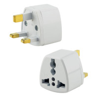 POWERTECH αντάπτορας ρεύματος PT-1545, UK/Universal, ατσάλι, λευκός POWERTECH αντάπτορας ρεύματος PT-1545, UK/Universal, ατσάλι, λευκός