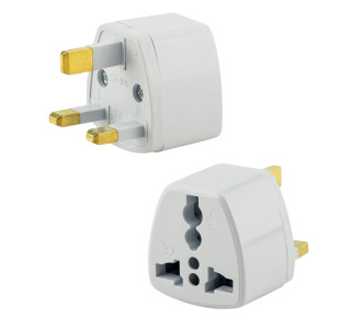 POWERTECH αντάπτορας ρεύματος PT-1545, UK/Universal, ατσάλι, λευκός POWERTECH αντάπτορας ρεύματος PT-1545, UK/Universal, ατσάλι, λευκός