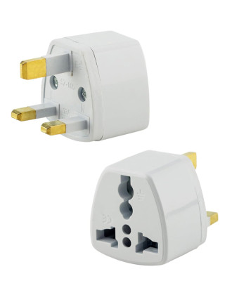 POWERTECH αντάπτορας ρεύματος PT-1545, UK/Universal, ατσάλι, λευκός POWERTECH αντάπτορας ρεύματος PT-1545, UK/Universal, ατσάλι, λευκός