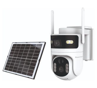 POWERTECH smart ηλιακή κάμερα PT-1547, dual lens, 4MP, 4G, PTZ, SD, IP65