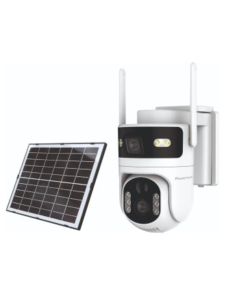 POWERTECH smart ηλιακή κάμερα PT-1547, dual lens, 4MP, 4G, PTZ, SD, IP65