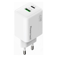 POWERTECH φορτιστής τοίχου PT-1551, USB/USB-C, 45W, GaN, AVS, λευκός POWERTECH φορτιστής τοίχου PT-1551, USB/USB-C, 45W, GaN, AVS, λευκός