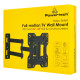 POWERTECH επιτοίχια βάση τηλεόρασης PT-1556, 23-43", έως 30kg, full motion