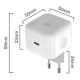 POWERTECH φορτιστής τοίχου PT-1581 με καλώδιο, USB-C, 40 έως 60W, GaN, AVS, λευκός