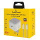 POWERTECH φορτιστής τοίχου PT-1581 με καλώδιο, USB-C, 40 έως 60W, GaN, AVS, λευκός
