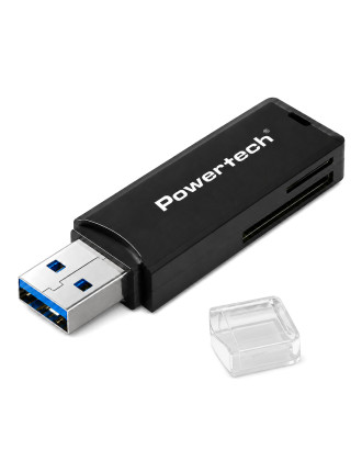 POWERTECH card reader PT-1605 για SD & micro SD, USB 3.0, 5Gbps, μαύρο