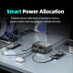 POWERTECH σταθμός φόρτισης PT-1623, USB/3x USB-C/2x USB-C καλώδια, GaN, 160W, μαύρος POWERTECH σταθμός φόρτισης PT-1623, USB/3x USB-C/2x USB-C καλώδια, GaN, 160W, μαύρος
