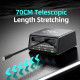 POWERTECH σταθμός φόρτισης PT-1623, USB/3x USB-C/2x USB-C καλώδια, GaN, 160W, μαύρος POWERTECH σταθμός φόρτισης PT-1623, USB/3x USB-C/2x USB-C καλώδια, GaN, 160W, μαύρος