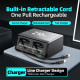 POWERTECH σταθμός φόρτισης PT-1623, USB/3x USB-C/2x USB-C καλώδια, GaN, 160W, μαύρος POWERTECH σταθμός φόρτισης PT-1623, USB/3x USB-C/2x USB-C καλώδια, GaN, 160W, μαύρος
