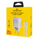 POWERTECH φορτιστής τοίχου PT-1635 με καλώδιο, USB/USB-C, 20W, λευκός POWERTECH φορτιστής τοίχου PT-1635 με καλώδιο, USB/USB-C, 20W, λευκός