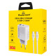 POWERTECH φορτιστής τοίχου PT-1636 με καλώδιο, USB/USB-C, 30W, GaN, λευκός POWERTECH φορτιστής τοίχου PT-1636 με καλώδιο, USB/USB-C, 30W, GaN, λευκός