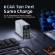 POWERTECH σταθμός φόρτισης PT-1687, 4x USB & 6x USB-C, GaN, 165W, γκρι POWERTECH σταθμός φόρτισης PT-1687, 4x USB & 6x USB-C, GaN, 165W, γκρι