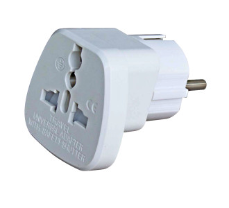 POWERTECH αντάπτορας PT-350 από german type σε universal, copper POWERTECH αντάπτορας PT-350 από german type σε universal, copper