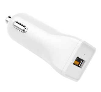 POWERTECH φορτιστής αυτοκινήτου PT-711, USB, 18W, 3A, QC 3.0, λευκός