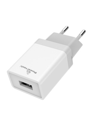 POWERTECH φορτιστής τοίχου PT-759, USB, 1A, λευκός POWERTECH φορτιστής τοίχου PT-759, USB, 1A, λευκός