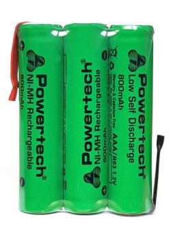 POWERTECH επαναφορτιζόμενη μπαταρία PT-790 800mAh, AAΑ HR03, 3τμχ