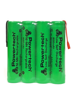 POWERTECH επαναφορτιζόμενη μπαταρία PT-791 800mAh, AAΑ HR03, 4τμχ