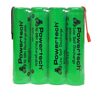 POWERTECH επαναφορτιζόμενη μπαταρία PT-791 800mAh, AAΑ HR03, 4τμχ