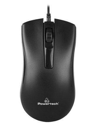 POWERTECH ενσύρματο ποντίκι PT-808, οπτικό, 1000DPI, μαύρο
