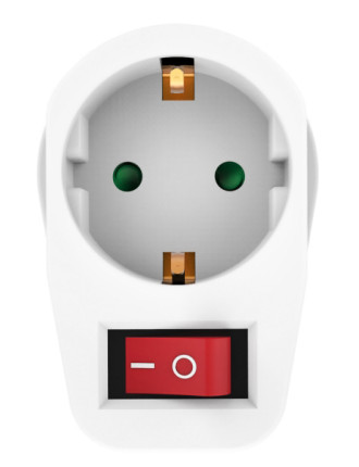 POWERTECH αντάπτορας ρεύματος PT-811, 1x schuko, 16A, λευκός POWERTECH αντάπτορας ρεύματος PT-811, 1x schuko, 16A, λευκός