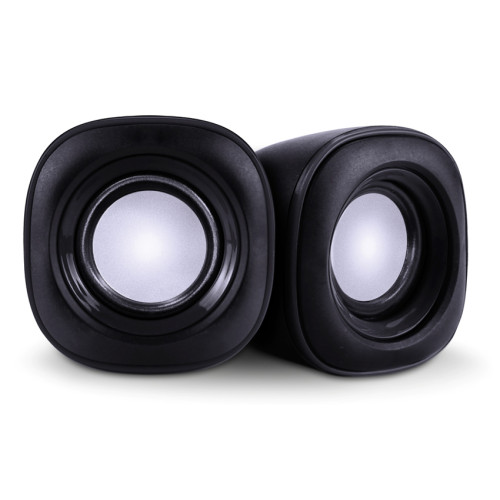 POWERTECH ηχεία Essential sound PT-844, 2x 3W, 3.5mm, μαύρα