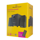 POWERTECH ηχεία Premium sound PT-846, 16W, USB/SD/FM/BT, remote, μαύρα