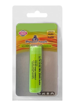 POWERTECH επαναφορτιζόμενη μπαταρία τύπου 18650 PT-863, 2600mAh POWERTECH επαναφορτιζόμενη μπαταρία τύπου 18650 PT-863, 2600mAh